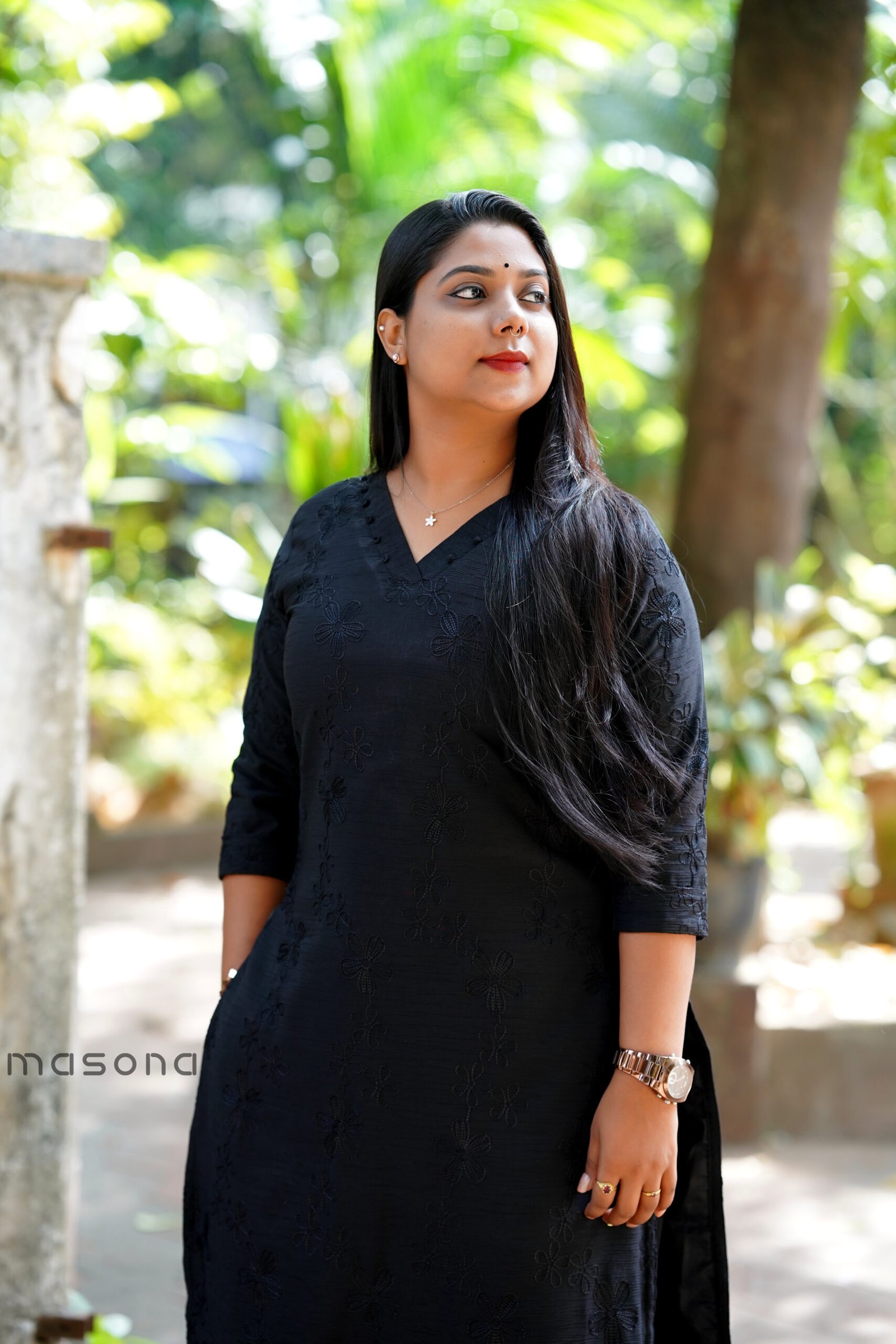 Aai Crushed Slited Top & Plain Bottom - M1736 - Image 9