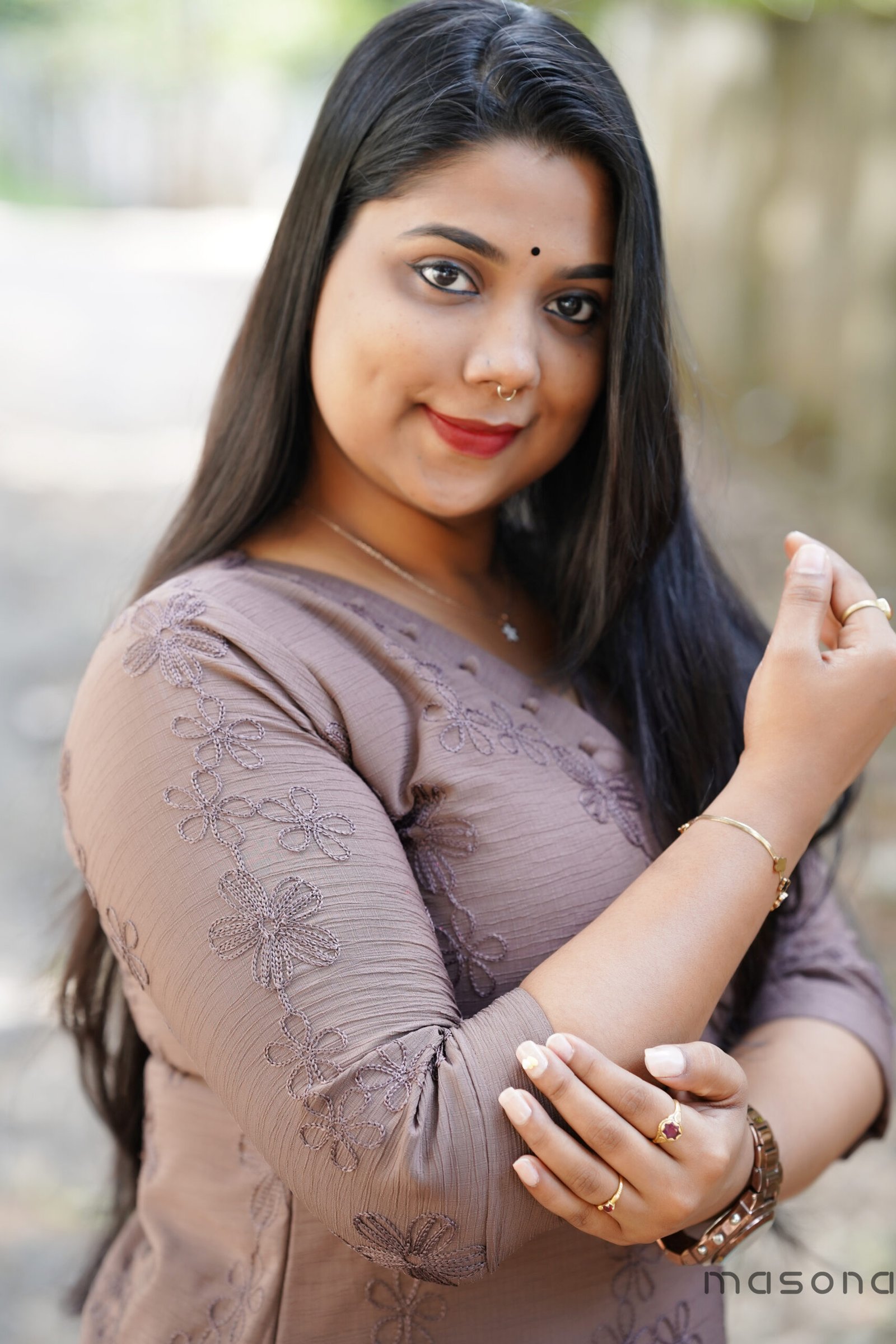 Aai Crushed Slited Top & Plain Bottom - M1736 - Image 6