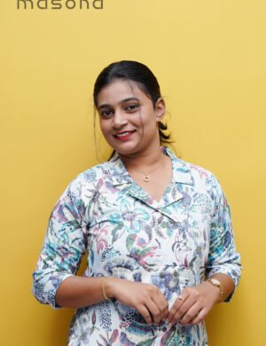 Straight-Cut Printed Co-ords Set - M1737