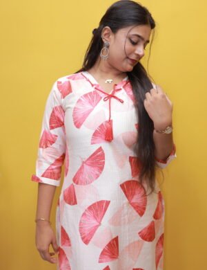 Berlin Cotton Blended Slited Top & Bottom - M1701