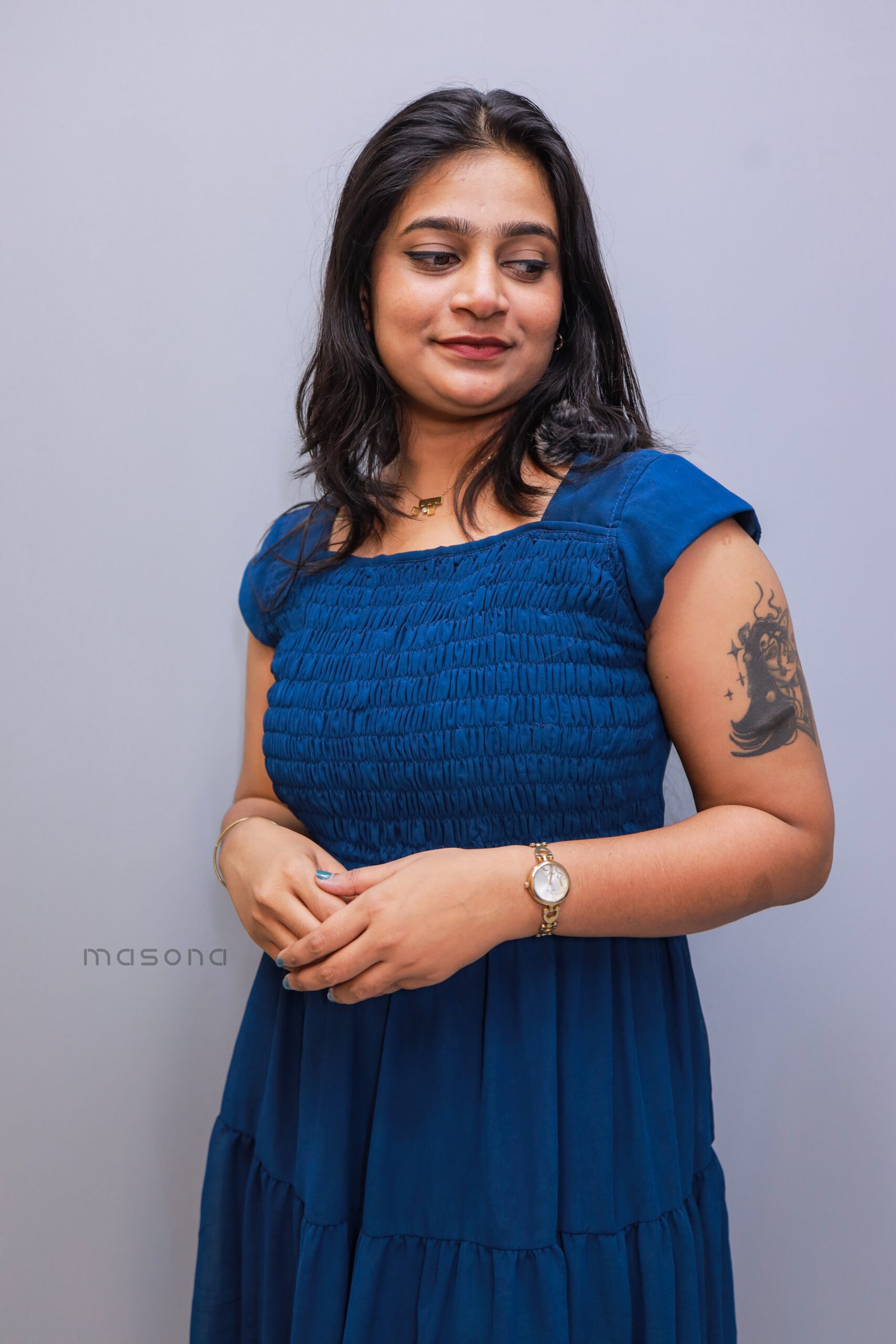 Crushed Georgette Frock Dress - M1694 - Image 12