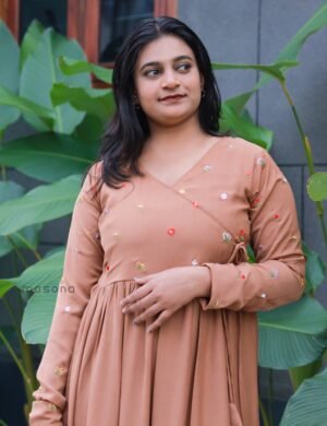 Embroidery Full Sleeve 3 Layer Cut Frock Kurti - M1685