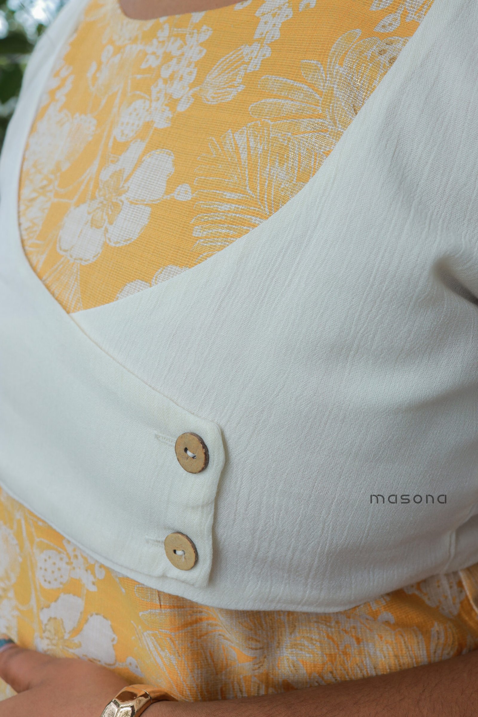 Women’s Printed Vatican Cotton Top with Short Jacket - M1714 - Image 4