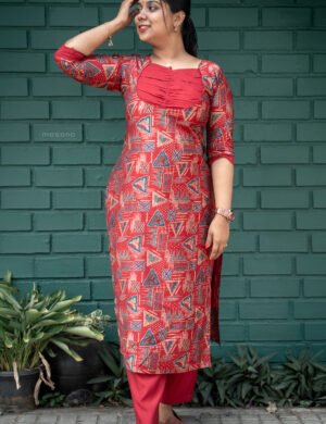 Latest Preimum Berlin Fabric Top & Plain Bottom - M1751