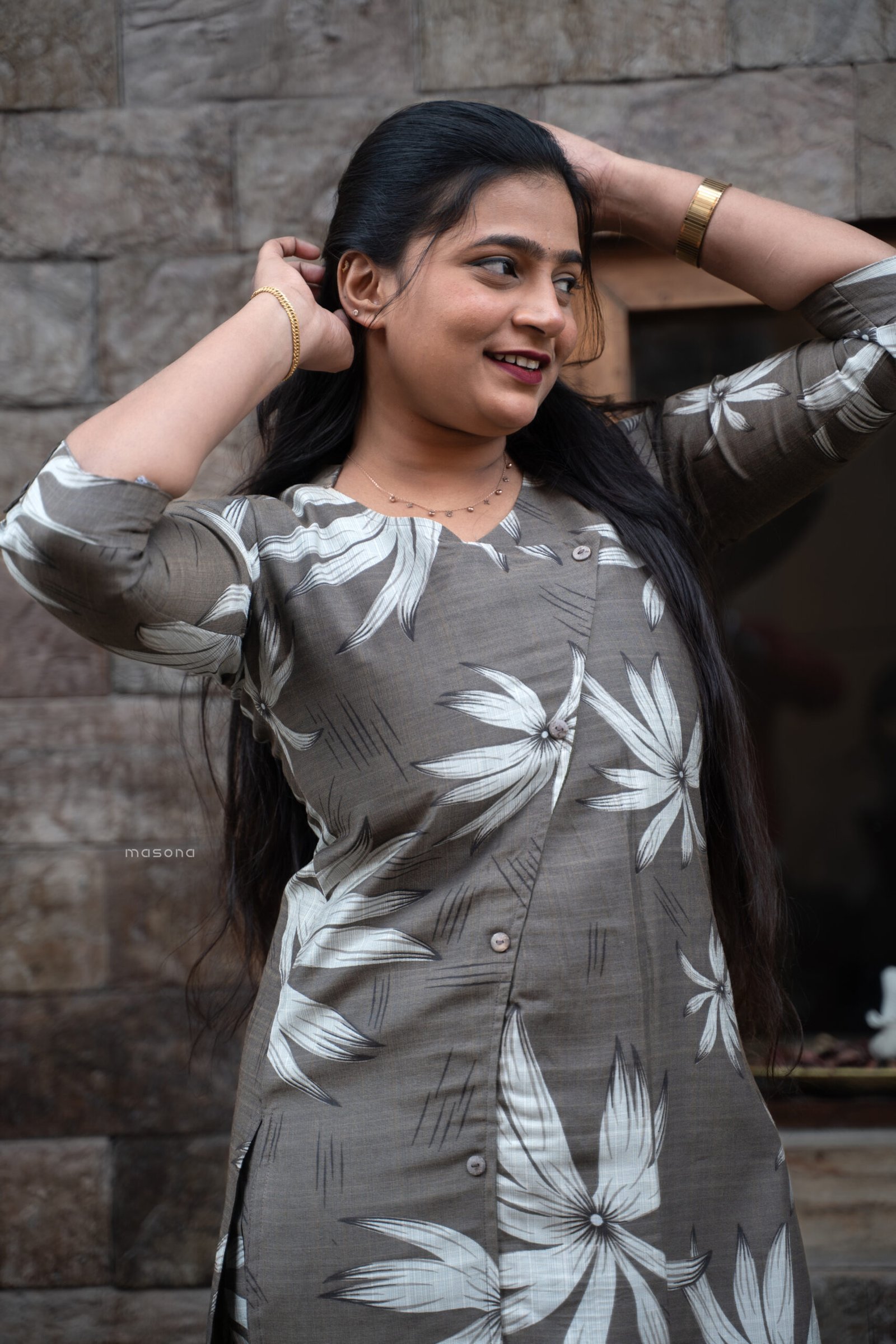 Berlin Floral Printed Top & Bottom - M1749 - Image 6