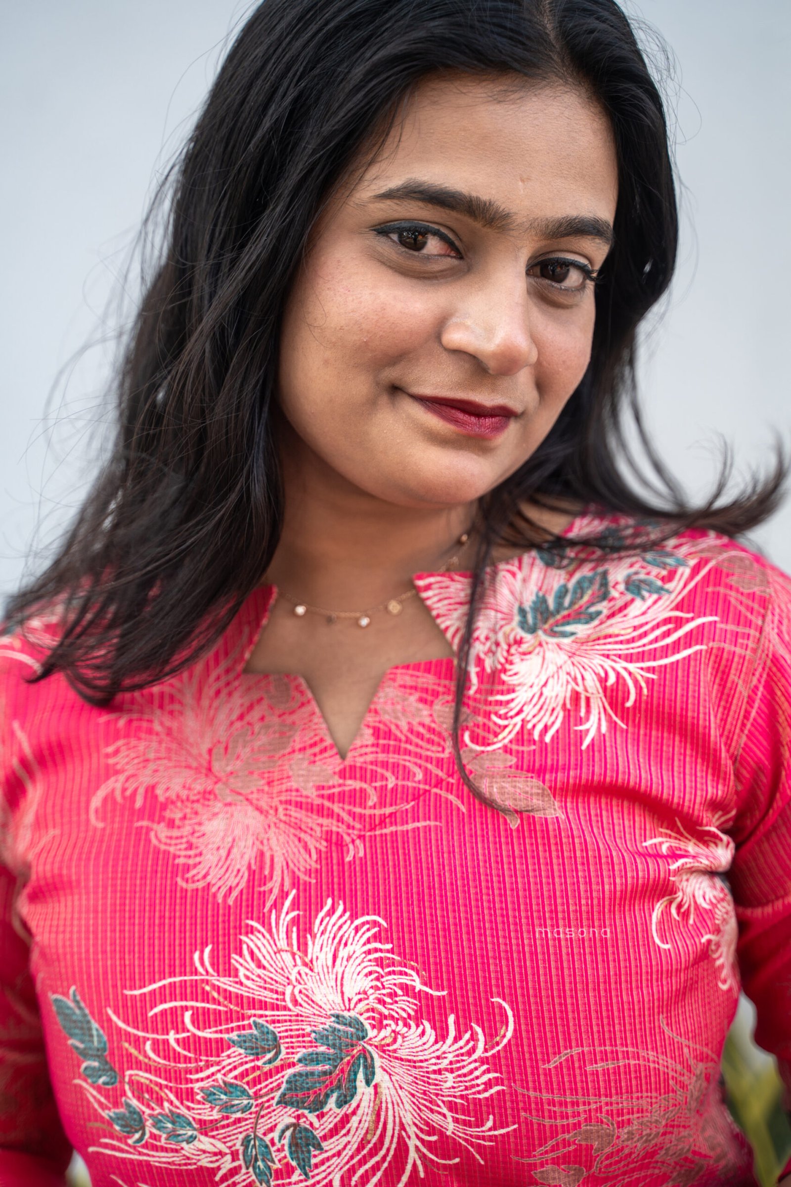 Star Neck Berlin Fabric Slited Top & Plain Bottom - M 1750 - Image 7