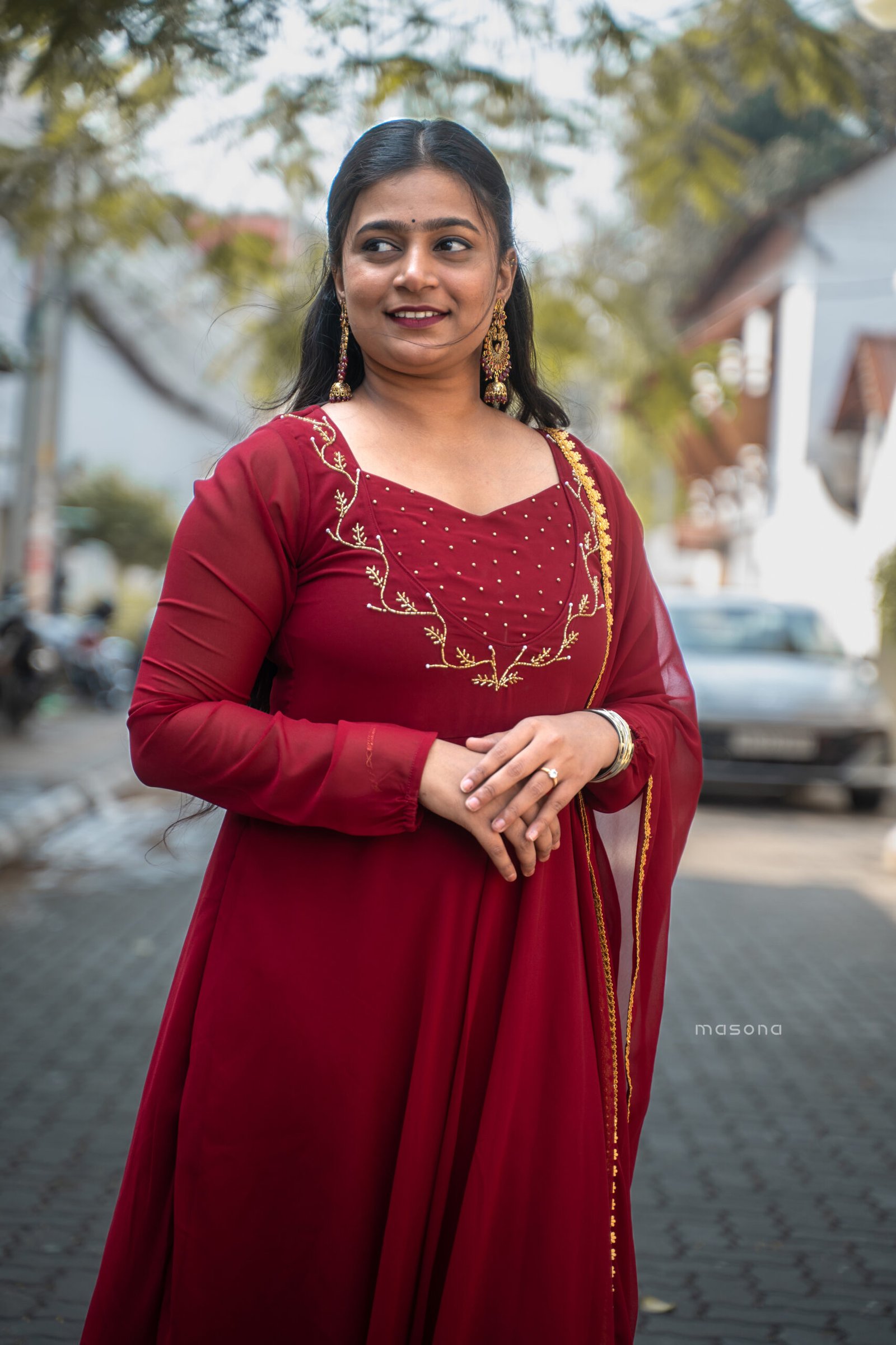 Maroon Grace Festive Anarkali - M1782