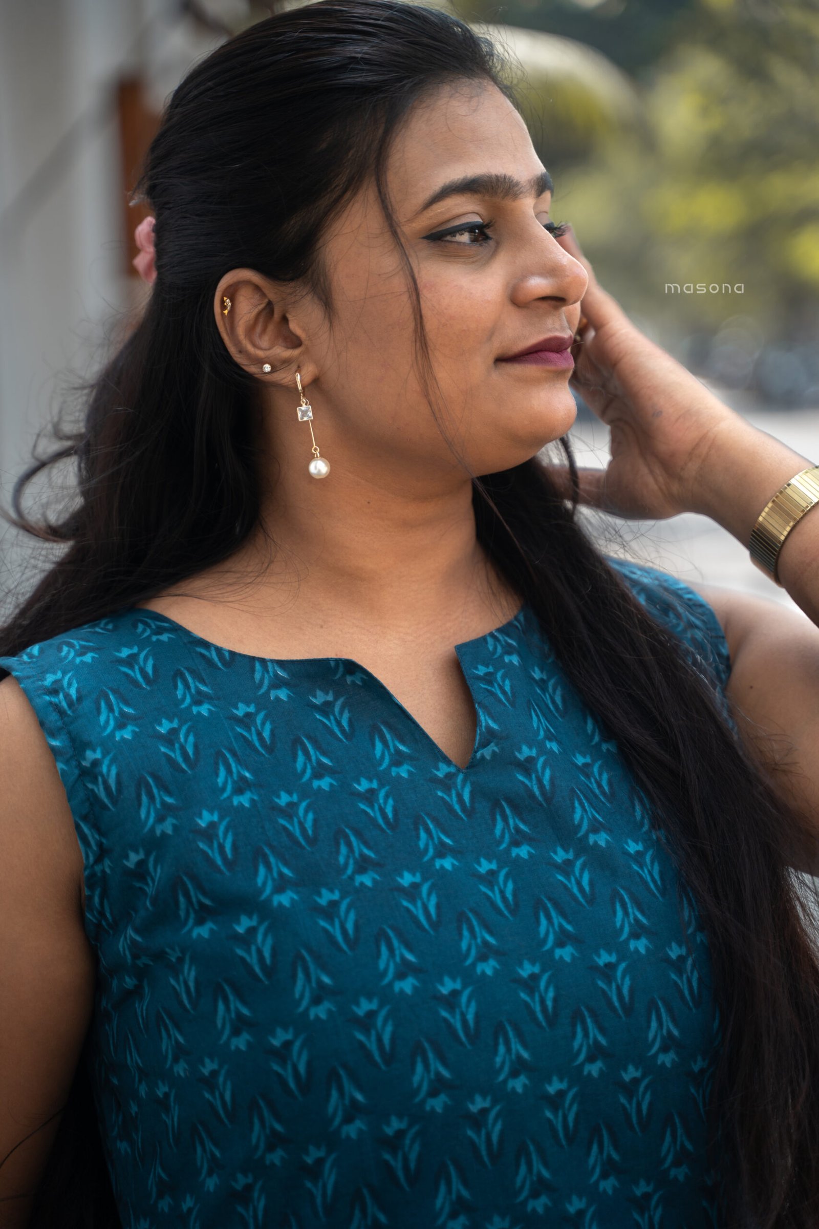 A-Line Sleeveless Cotton Kurti - M1770 - Image 11