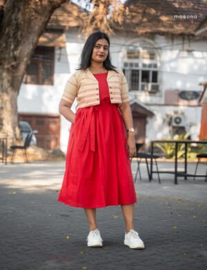 Ethnic Fusion Jacket with Sleeveless Kurti - M1785