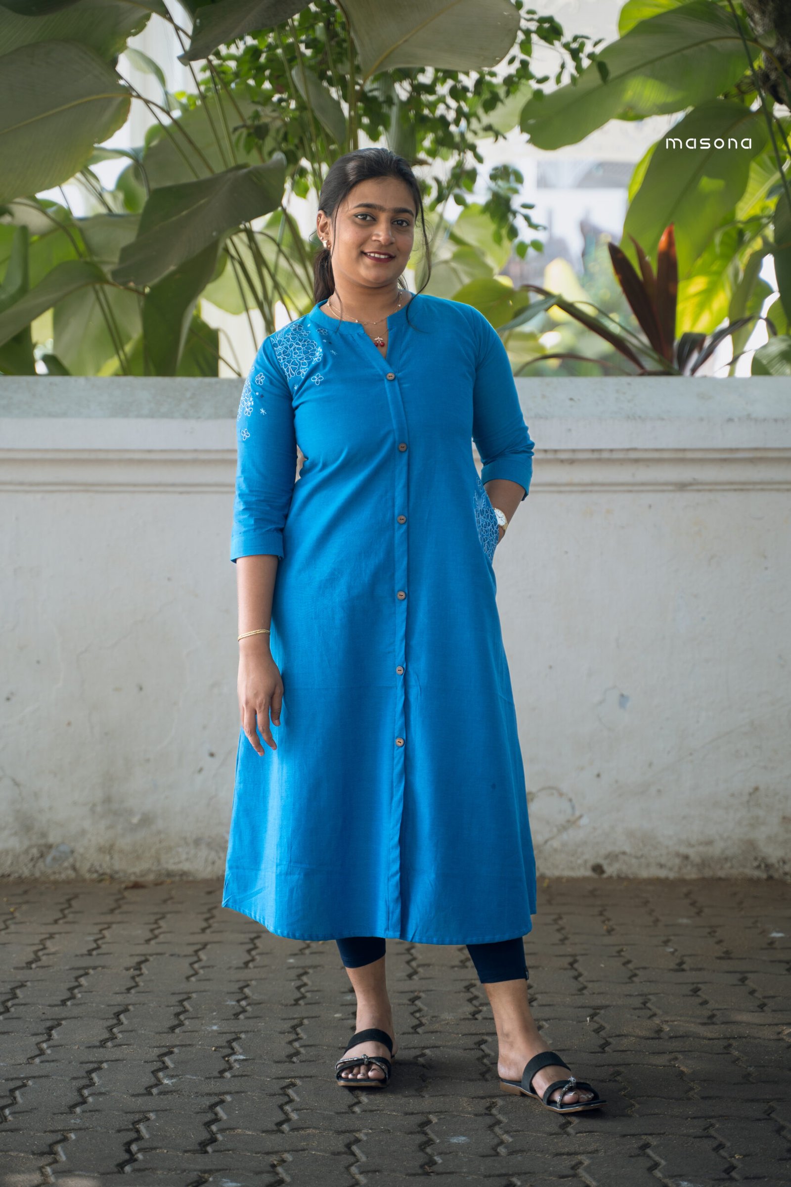 Serene Petal A-Line Kurti - M1775 - Image 8