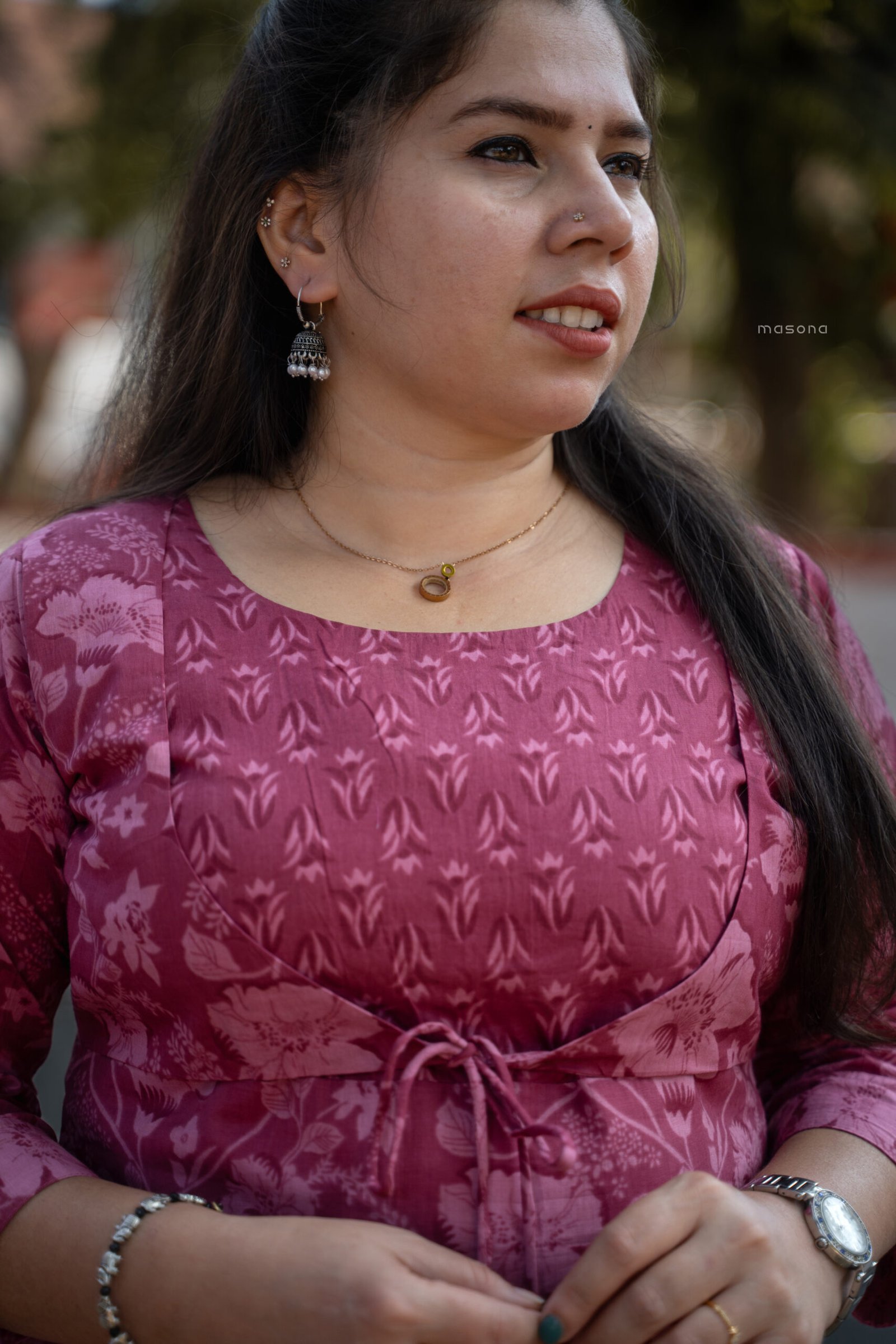 Flowy A-Line Cambric Cotton Top & Bottom - M1753 - Image 4