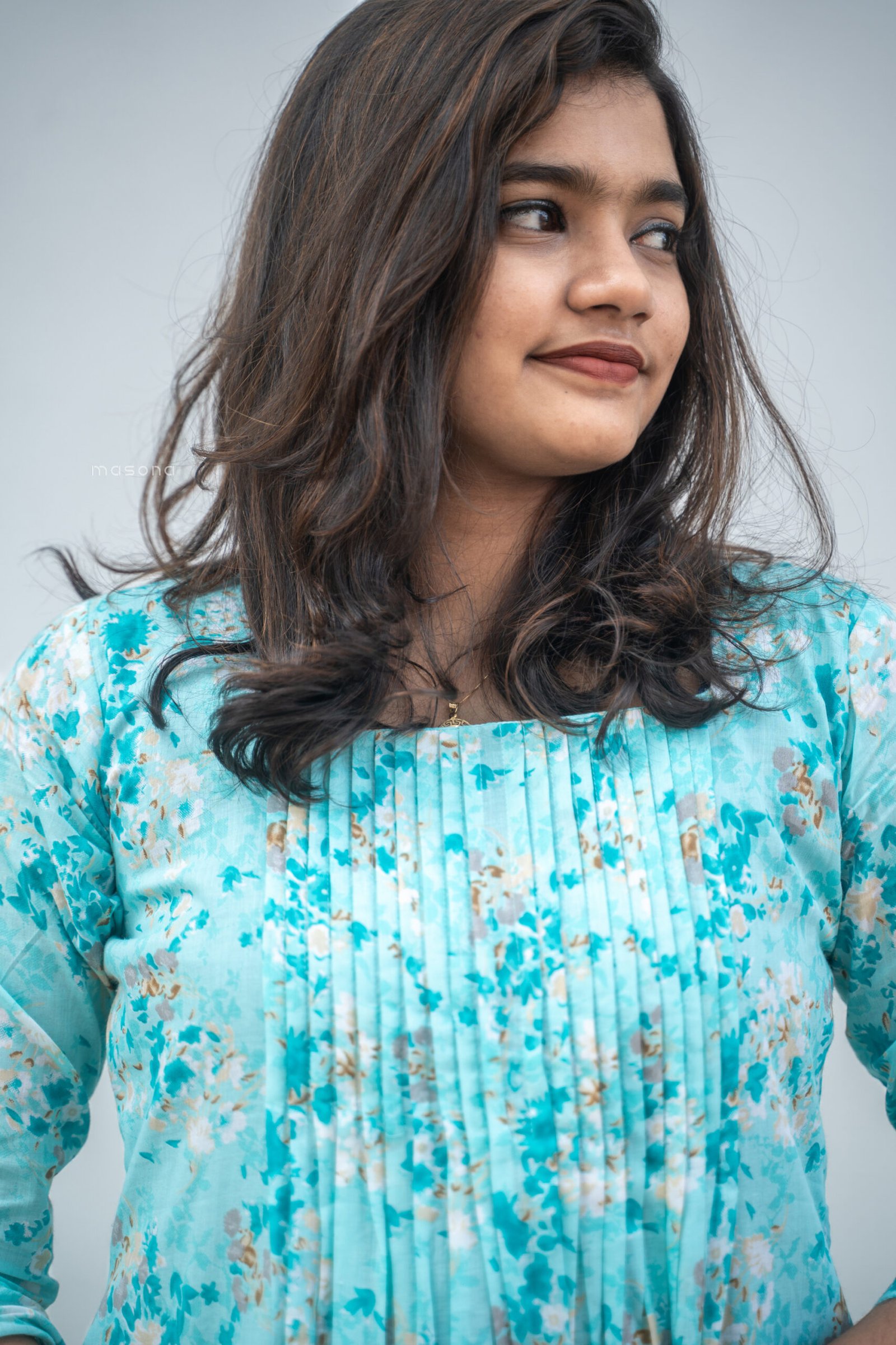 Blush Bloom A-Line Kurti With Yock Detail - M1747 - Image 4