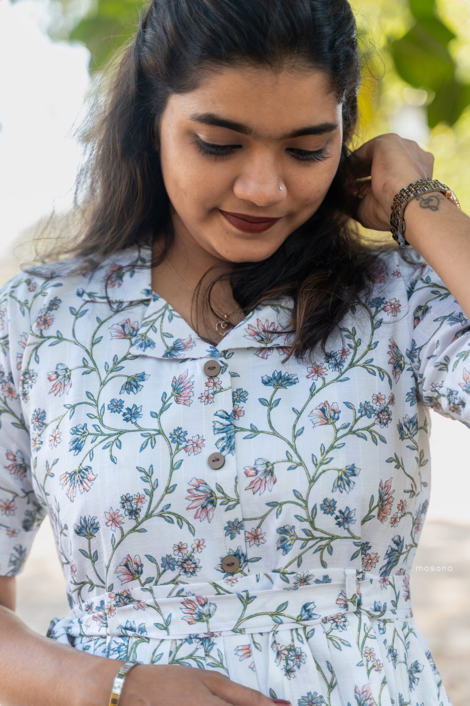 Floral Print Frock - M1761 - Image 8