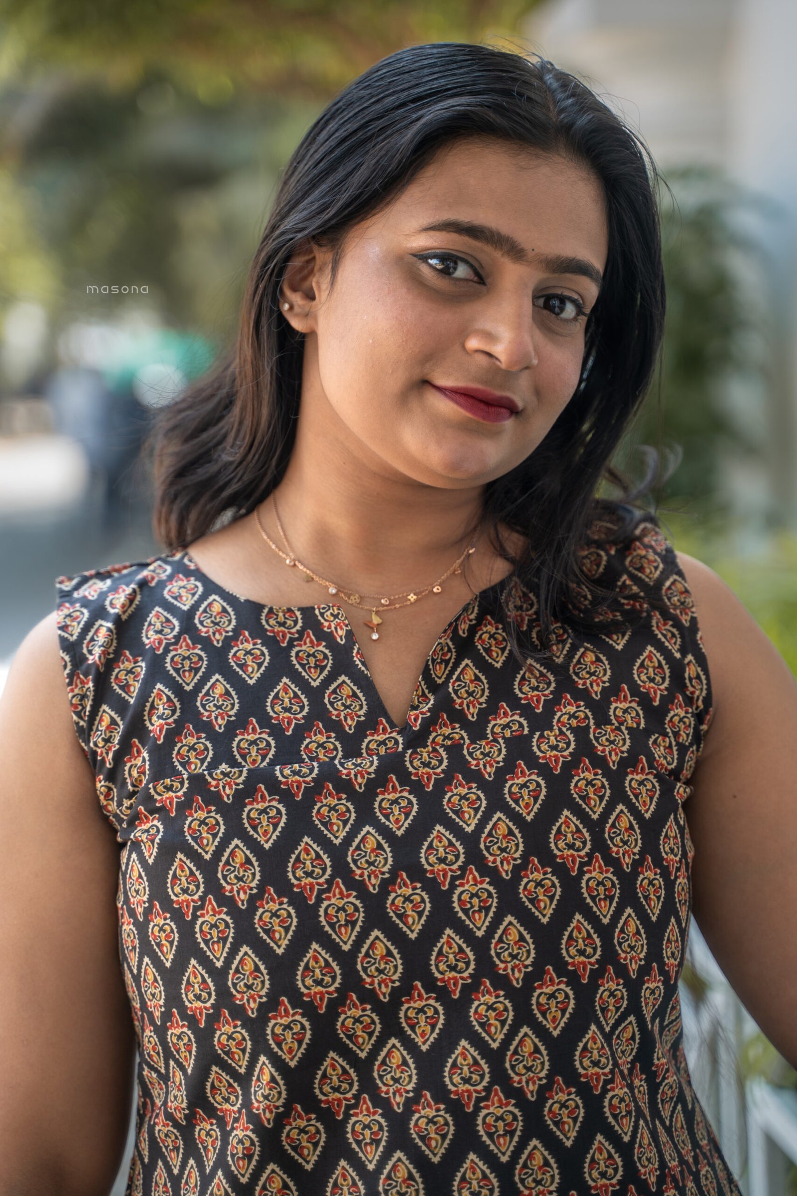 A-Line Sleeveless Cotton Kurti - M1770 - Image 8