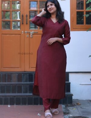 Supriya Silk Kurti with Plain Bottom - M1808
