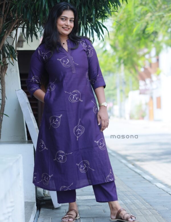 Berlin A-line Top with One Side Pocket & Matching Bottom - M1828