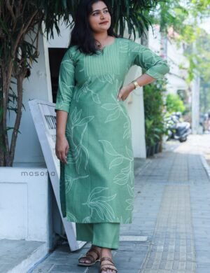Vatican Cotton Pintuck Detailed Top and Matching Bottom - M1827