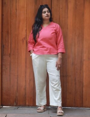 Minimal, Everyday Ethnic - Fusion Style Short Top - M1870