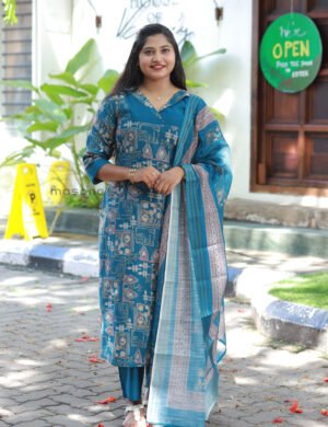 Heritage Blocks Printed Kurti Set - M1876