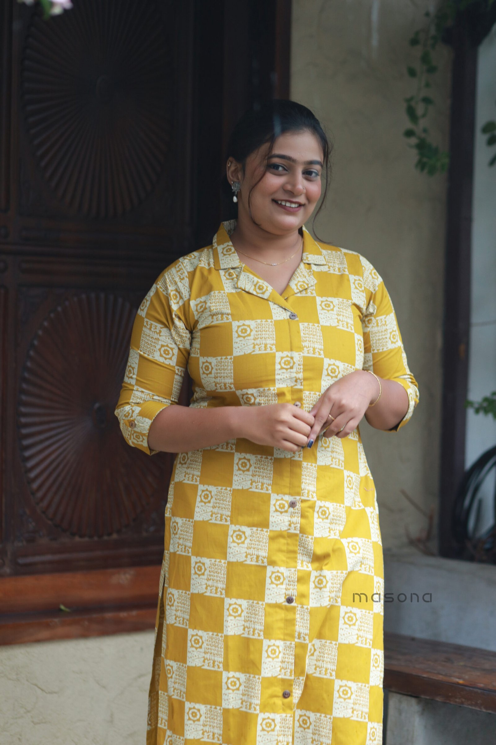 Box Print Cotton Co-ord Set - M1898 - Image 3