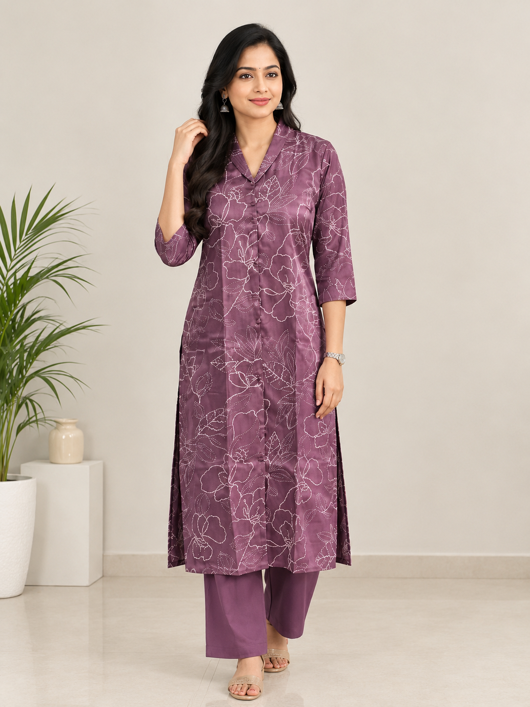 Roman Glass Printed Kurti - M1960 - Image 4