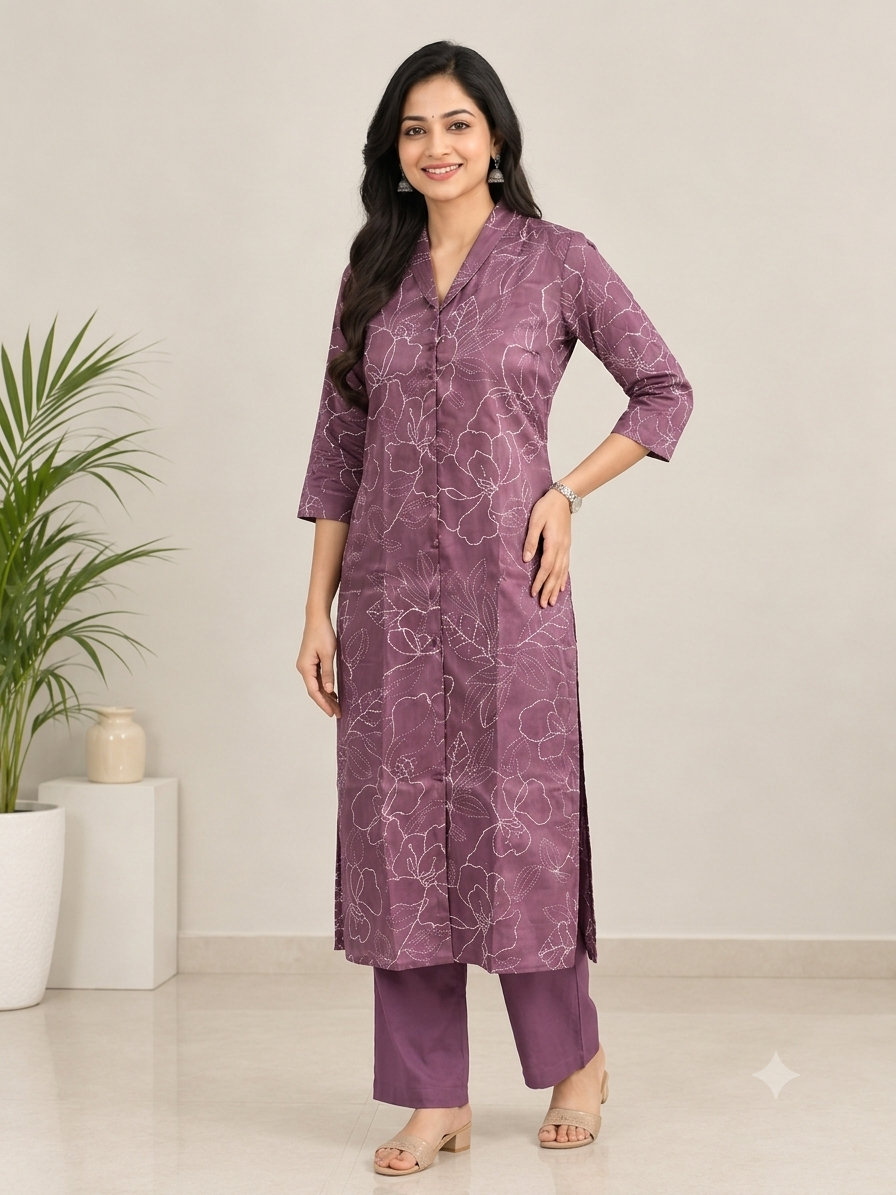 Roman Glass Printed Kurti - M1960 - Image 2