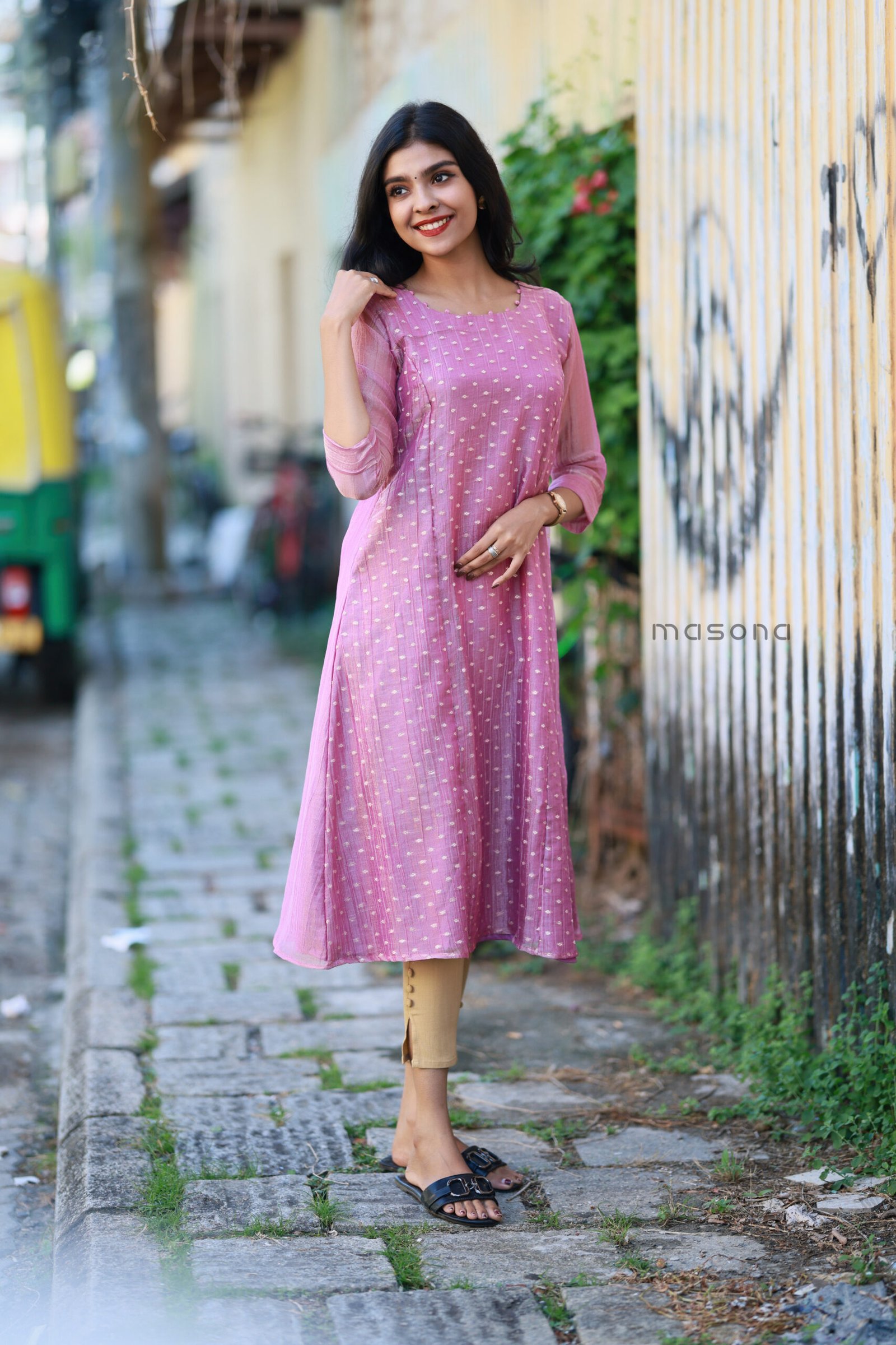 Tissue Organza A line Kurti - M2004