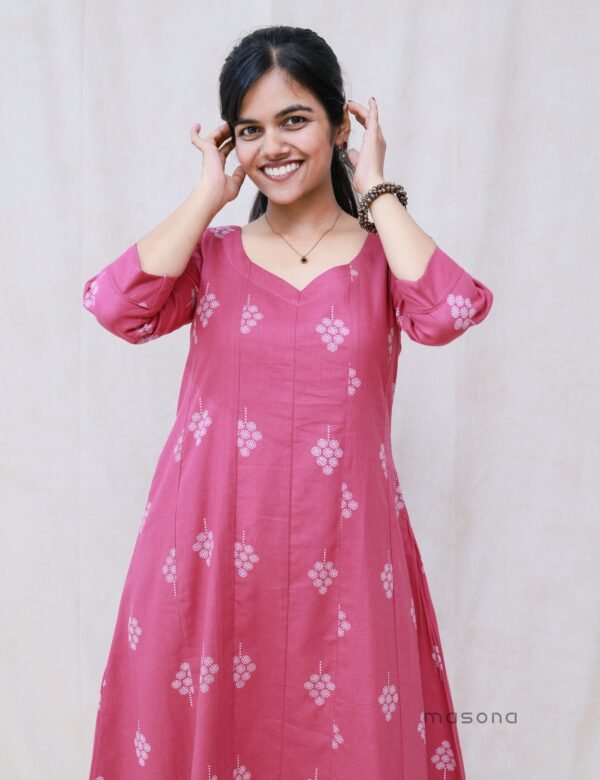 Motif Cotton A-line Kurti - M1972